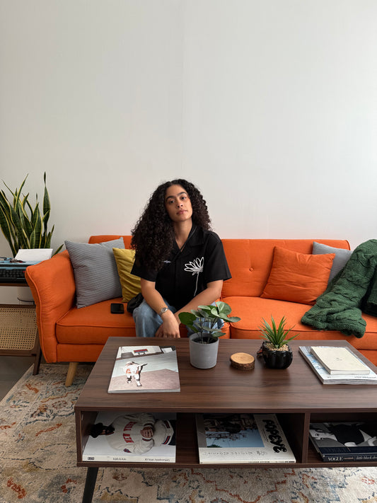 Noir Cropped Button Up